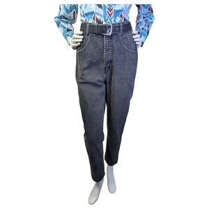Vintage Denver Hayes Western High Rise Black Jeans | Made in Canada | 27" Waist